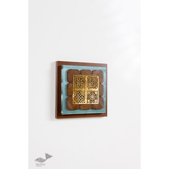 shop Wall Frame With Jaali Composition In A Wooden Block