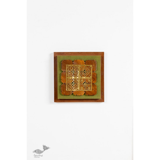 shop Wall Frame With Jaali Composition In A Wooden Block