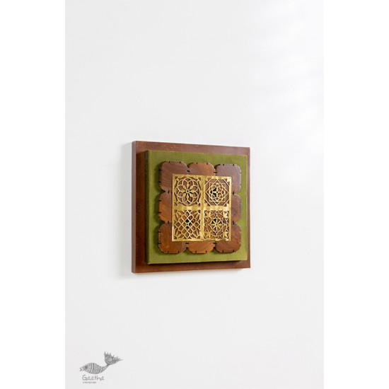 shop Wall Frame With Jaali Composition In A Wooden Block