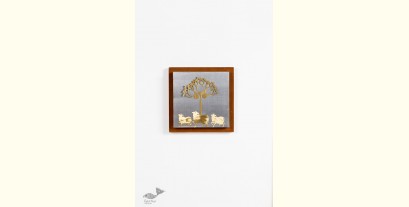 Decor The Wall | Wall Frame With Cow And Lotus Composition