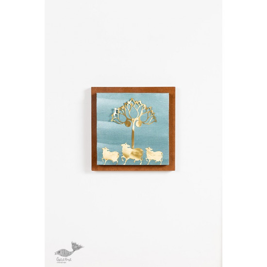 shop Wall Frame With Cow And Lotus Composition