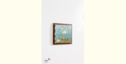 Decor The Wall | Wall Frame With Cow And Lotus Composition