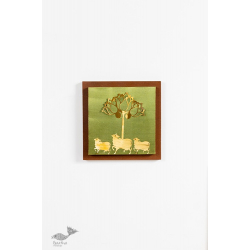 Decor The Wall | Wall Frame With Cow And Lotus Composition