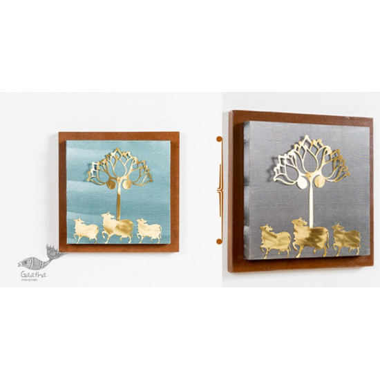 shop Wall Frame With Cow And Lotus Composition