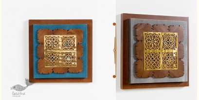 Decor The Wall | Wall Frame With Jaali Composition In A Wooden Block