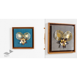 Decor The Wall | Wall Frame With Two Leaves  And Flower Composition