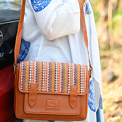 Zany Bags | Panja Dhurrie Tote Bag - Brown