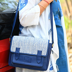 Zany Bags | Panja Dhurrie Tote Bag - Blue