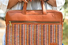 Zany Bags | Panja Dhurrie Laptop Bag - Brown