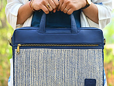 Zany Bags | Panja Dhurrie Laptop Bag - Blue