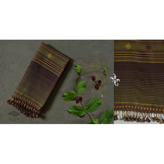 Handwoven cotton bhujodi weaving stoles from kutch