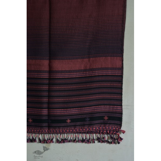 Handwoven cotton bhujodi weaving stoles from kutch