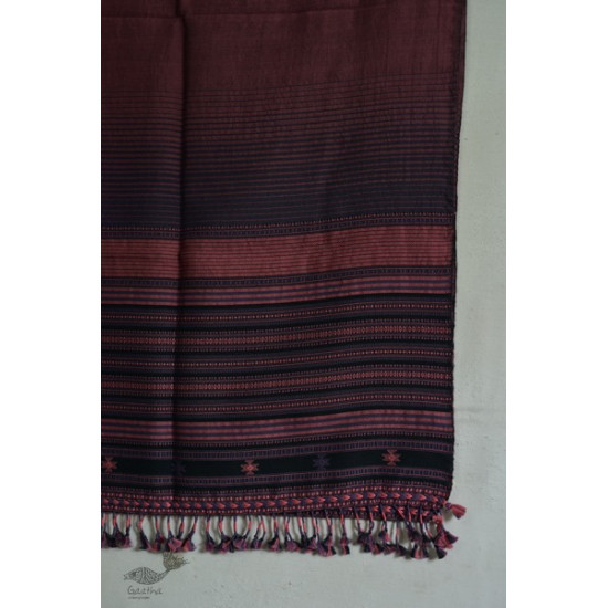 Handwoven cotton bhujodi weaving stoles from kutch