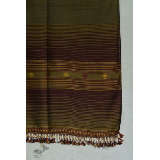 Handwoven cotton bhujodi weaving stoles from kutch