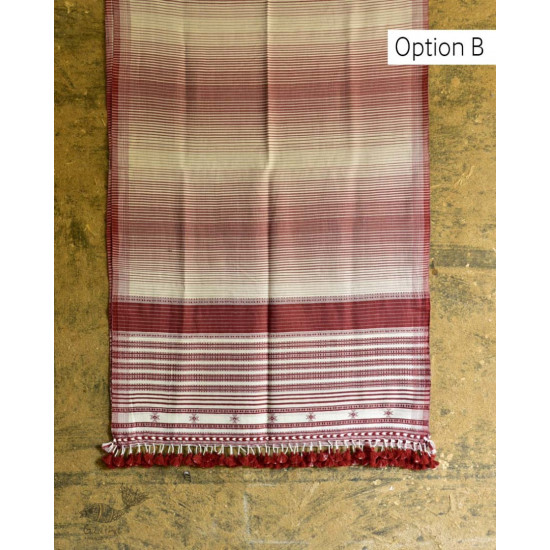 Handwoven kala cotton bhujodi weaving stoles from kutch