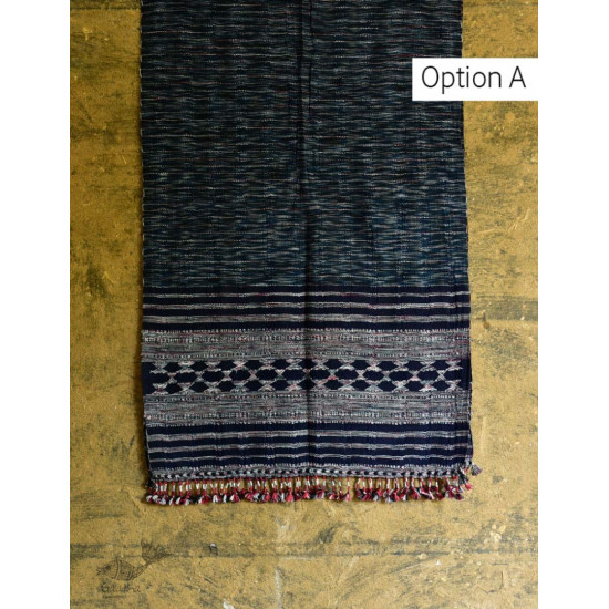 Handwoven kala cotton bhujodi weaving stoles from kutch