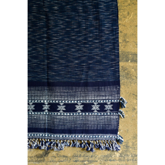 Handwoven kala cotton bhujodi weaving stoles from kutch