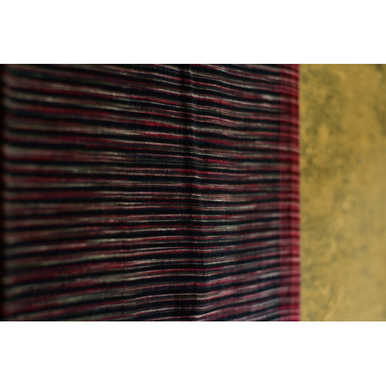 Handwoven kala cotton bhujodi weaving stoles from kutch