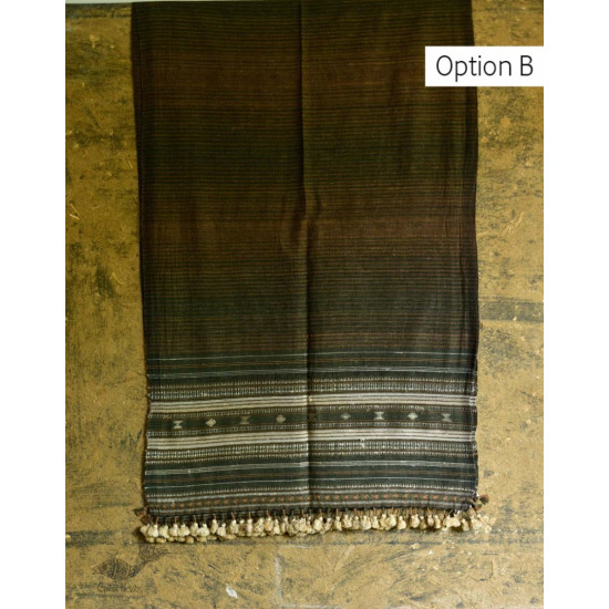 Handwoven kala cotton bhujodi weaving stoles from kutch