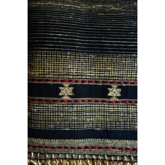 Handwoven Cotton & tussar silk bhujodi weaving stoles from kutch