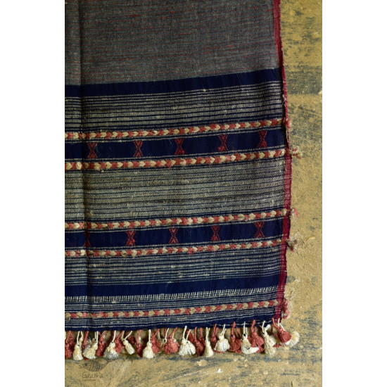 Handwoven Cotton & tussar silk bhujodi weaving stoles from kutch