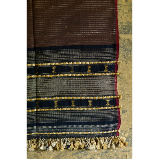 Handwoven Cotton & tussar silk bhujodi weaving stoles from kutch