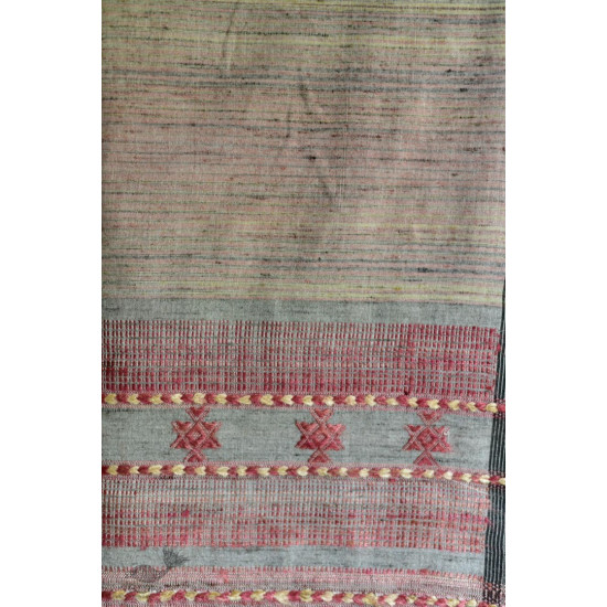 Handwoven Cotton & tussar silk bhujodi weaving stoles from kutch