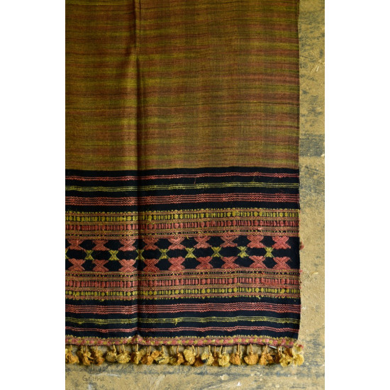 Handwoven Cotton & tussar silk bhujodi weaving stoles from kutch