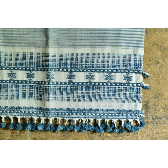 Handwoven Cotton Silk  bhujodi weaving stoles from kutch