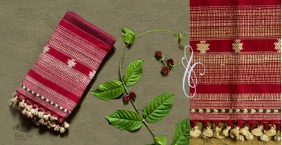 Beyond The Basics ✜ Handwoven Bhujodi Cotton & Tussar Silk Stole ✜ 26