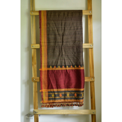 Breezy Mangroves ❧ Handwoven Bhujodi Cotton Tussar Silk Dupatta ☙ 15