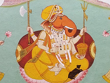 Miniature Painting | Ganesha With Riddhi Siddhi 