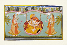 Miniature Painting | Ganesha With Riddhi Siddhi 