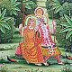 shop Miniature Painting - Radhe Krishna on Swing