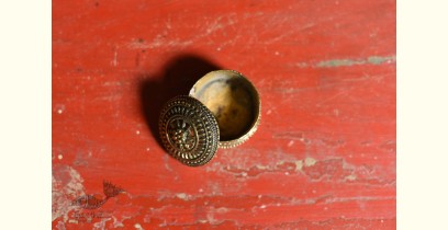 Brassware | Bell Metal ~ Handcrafted Brass Round Dibbi