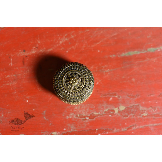 Bell Metal ~ Handcrafted Brass Round Dibbi