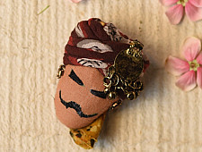 Wearable Art Pieces ✶ Handcrafted Brooch Pin - Maldhari Man Brooch