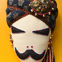 Decor Art Pieces ✶ Handcrafted Space Accessories - Maldhari Man Cushion / Hanging