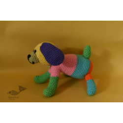 Crochet Handmade Toy ~ Jazz Colourful Dog 