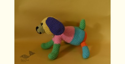 Crochet Handmade Toy ~ Jazz Colourful Dog 