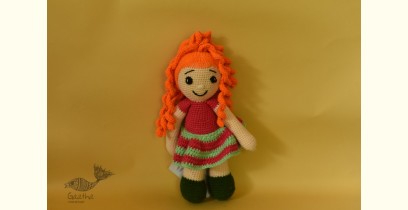 Crochet Handmade Toy ~ Orange Hair Doll