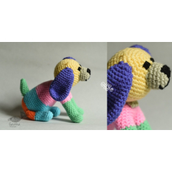 Crochet Handmade Toy ~ Jazz Colourful Dog 