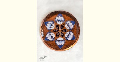 Ekibeki ❋ Copper Enamel Wall Plate Brown Lotus Petal (Options - S(8"), M(10"), L(12") ) ❋ 10