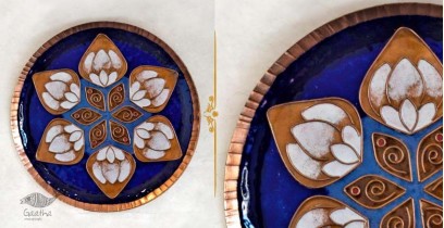 Ekibeki ❋ Copper Enamel Wall Plate Blue Lotus Petal (Options - S(8"), M(10"), L(12") ) ❋ 11