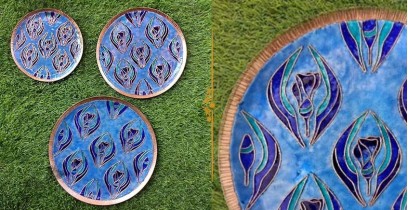 Ekibeki ❋ Copper Enamel Wall Plate Pastel - Wildflower (Options - S(8"), M(10"), L(12") ) ❋ 19