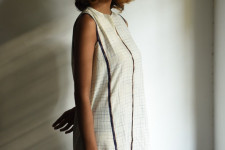 Ikat Handloom Cotton Sleeve less Dress