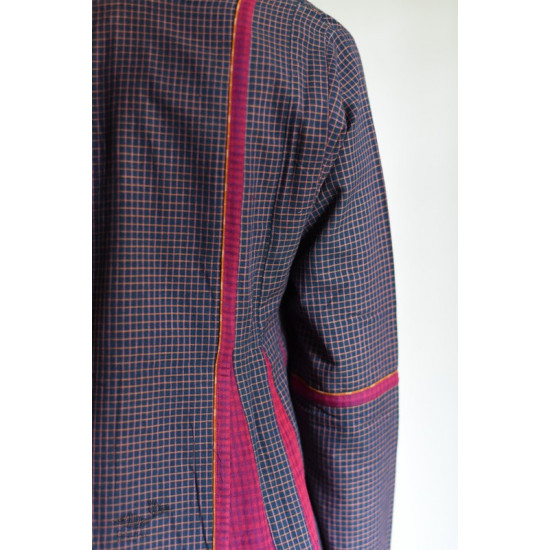 shop Handloom Cotton Checks A-line Short Top