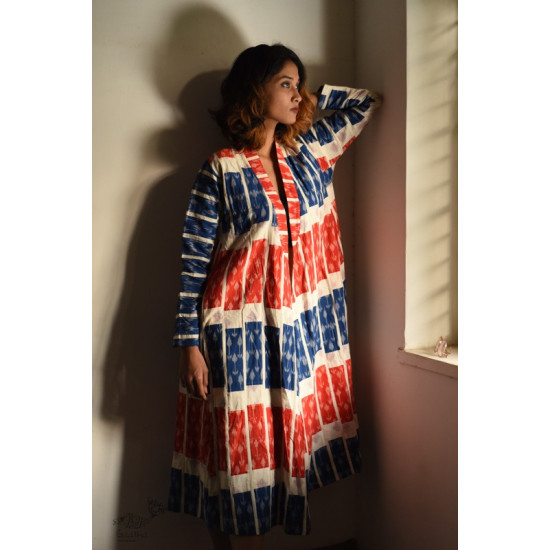 shop Handloom Cotton Ikat Long Shrug