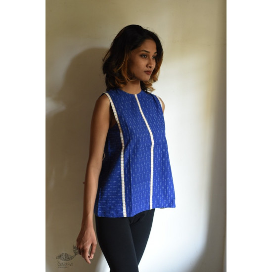 shop Handloom Cotton Ikat top