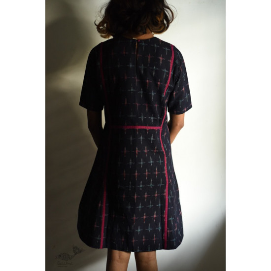 shop Handloom Cotton Ikat Designer Black Dress